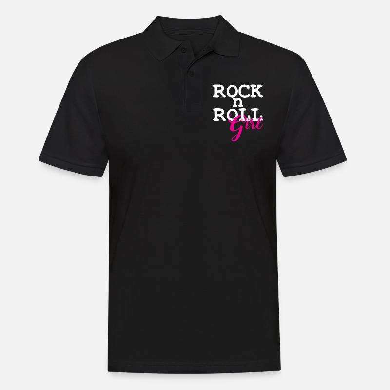 Rock 'n' Roll - Männer Poloshirt - Schwarz