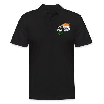 Cricket India Indian - Men's Polo Shirt - black - Front - Kai (181cm)