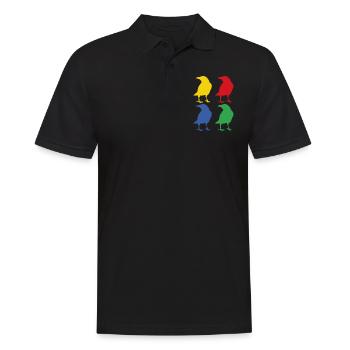 Crow animal raven - Men's Polo Shirt - black - Front - Kai (181cm)