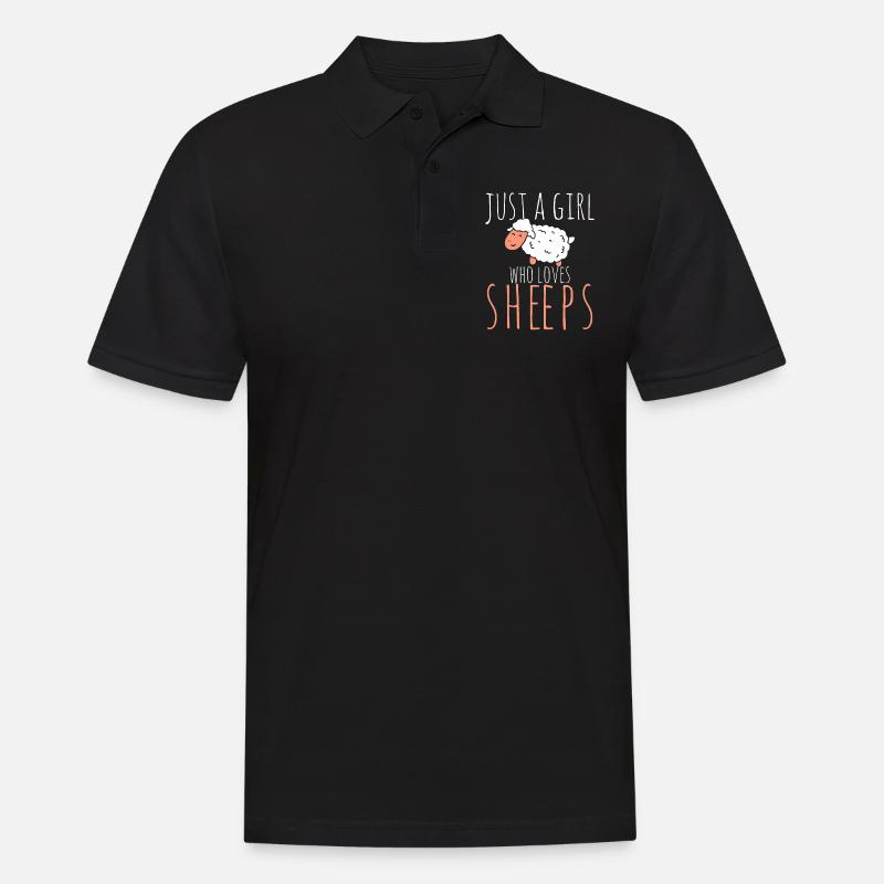 Schaf - Männer Poloshirt - Schwarz