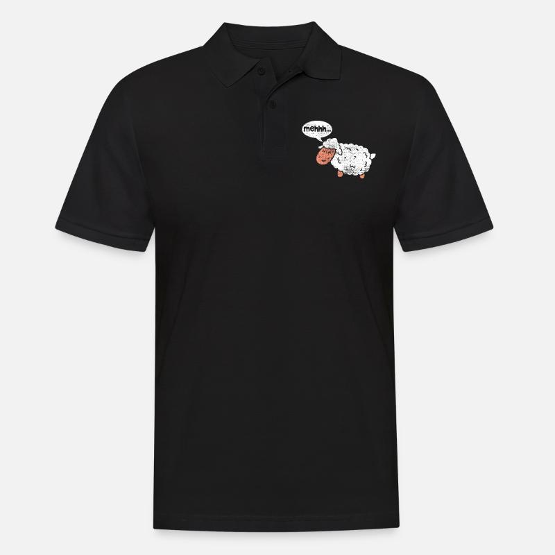 Schaf Schaf - Männer Poloshirt - Schwarz