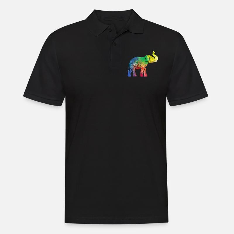 Éléphant d'éléphant - Polo Homme - noir