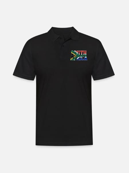 Südafrika - Männer Poloshirt - Schwarz