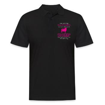 Schafe - Männer Poloshirt - Schwarz - Vorne - Kai (181cm)