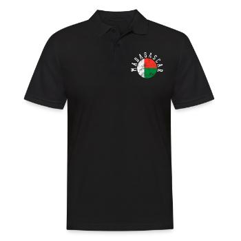 Madagaskar - Männer Poloshirt - Schwarz - Vorne - Kai (181cm)