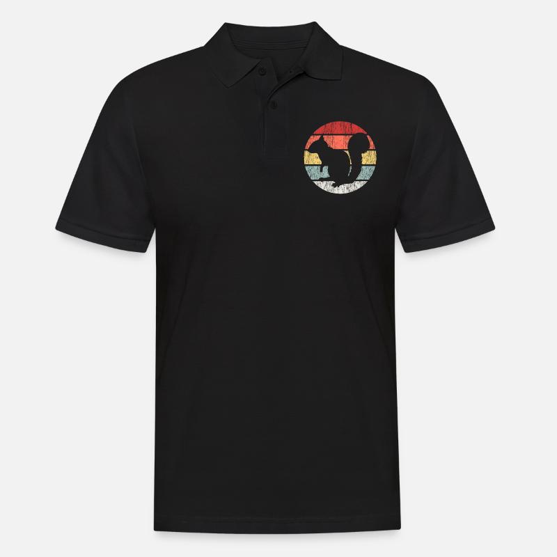Eichhörnchen - Männer Poloshirt - Schwarz