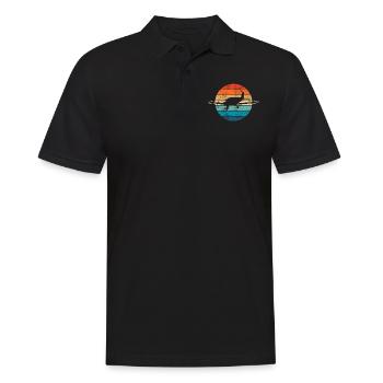 plane - Men's Polo Shirt - black - Front - Kai (181cm)