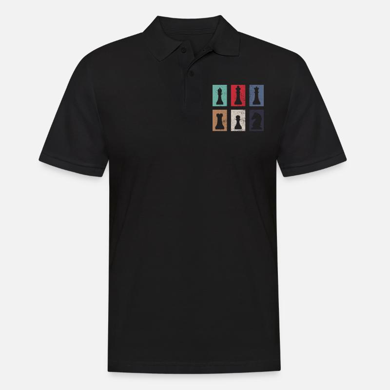 Schach - Männer Poloshirt - Schwarz
