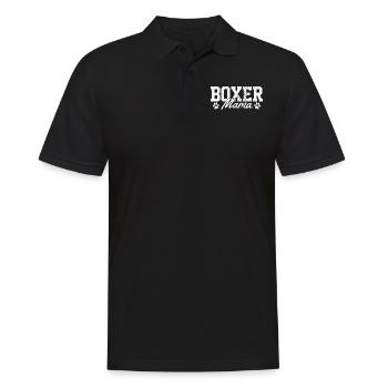 Boxer Mama Vintage - Polo Homme - noir - Devant - Kai (181cm)