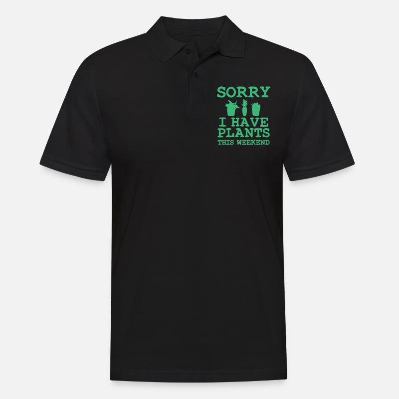 Gartenarbeit Spruch - Männer Poloshirt - Schwarz