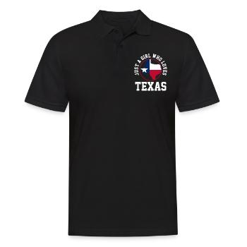 Texas - Männer Poloshirt - Schwarz - Vorne - Kai (181cm)