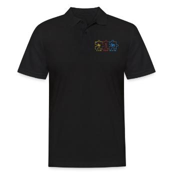 Autismus - Männer Poloshirt - Schwarz - Vorne - Kai (181cm)