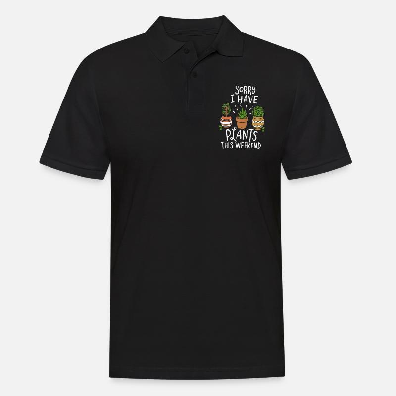 Gartenarbeit - Männer Poloshirt - Schwarz