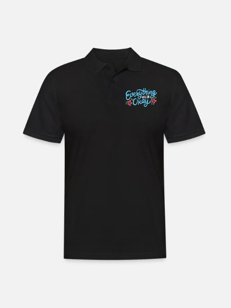 Inspirational quote - Men's Polo Shirt - black