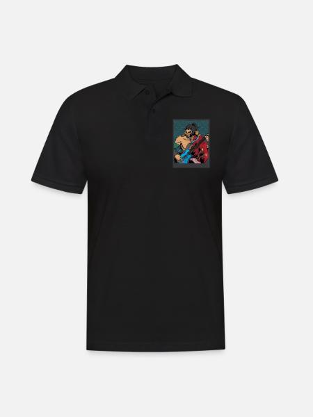 guitar player - Men's Polo Shirt - black
