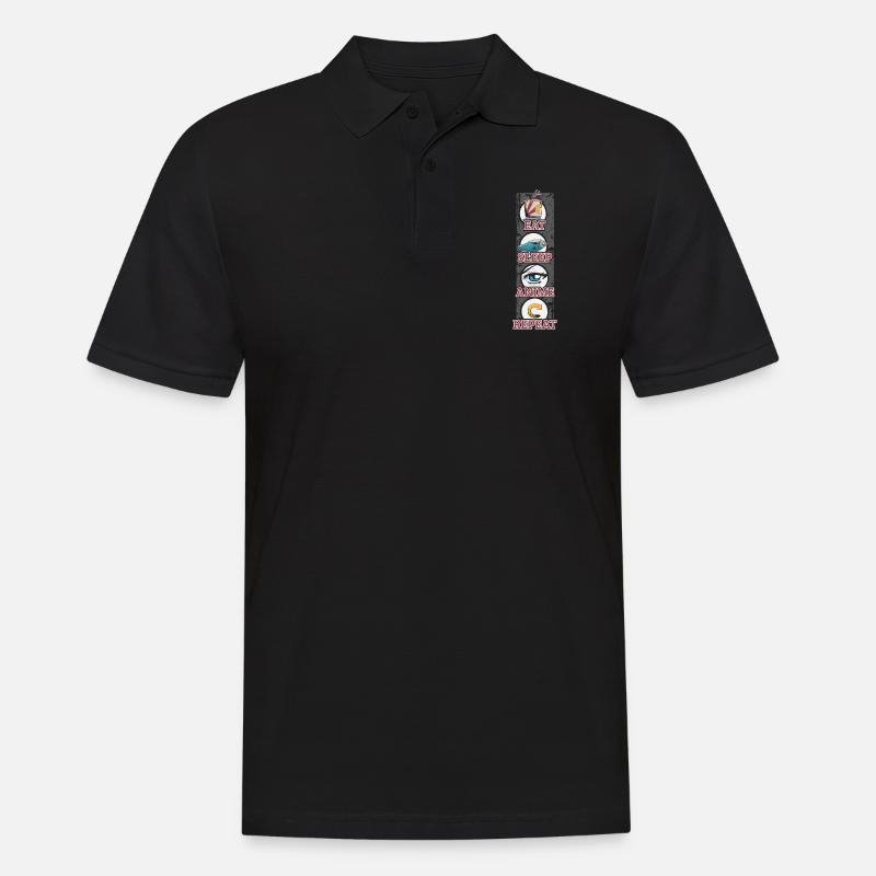 Anime - Männer Poloshirt - Schwarz