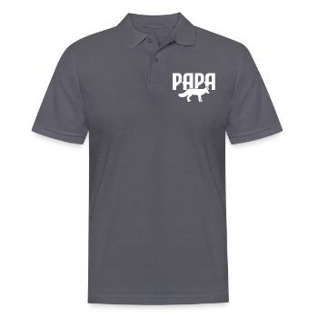 Dad fox - Men's Polo Shirt - charcoal grey - Front - Nico (186cm)