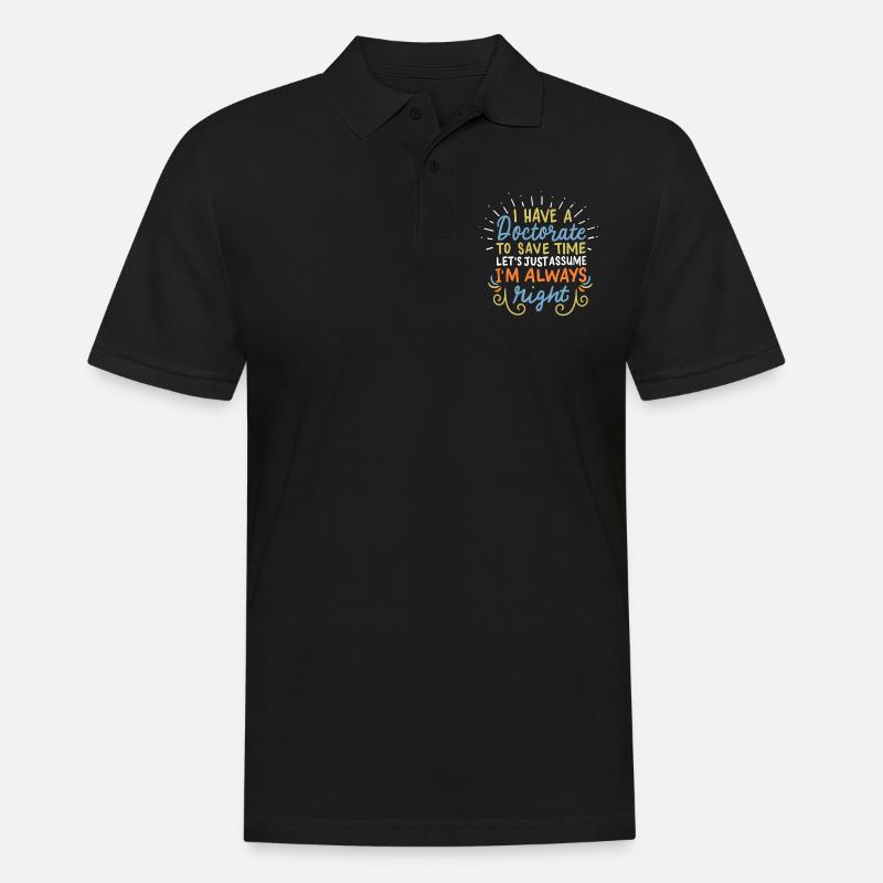 Dr. Ph.d.-studerende - Herre poloshirt - sort