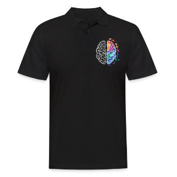 brain - Men's Polo Shirt - black - Front - Kai (181cm)