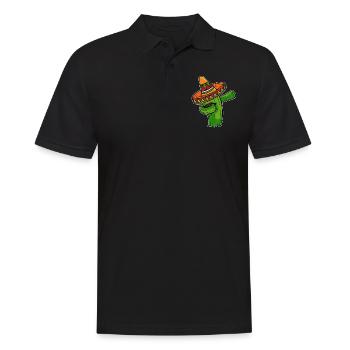 Cactus tamponnant maxico - Polo Homme - noir - Devant - Kai (181cm)