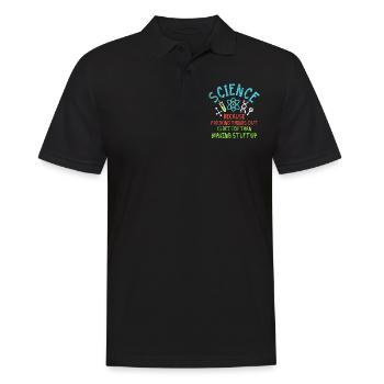 Science Science - Men's Polo Shirt - black - Front - Kai (181cm)
