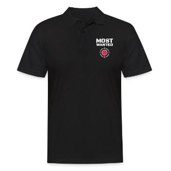 Most Wanted Apfelmost Apfelmoscht Moscht - Männer Poloshirt - Schwarz - Vorne - Kai (181cm)