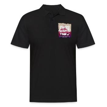 Swiss Mädels Tour - Männer Poloshirt - Schwarz - Vorne - Kai (181cm)