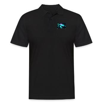 Just Flowing Around Riesenschildkröte Schildkröte - Männer Poloshirt - Schwarz - Vorne - Kai (181cm)