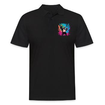 Cool coloré Panda Boxer MMA Arts Martiaux - Polo Homme - noir - Devant - Kai (181cm)