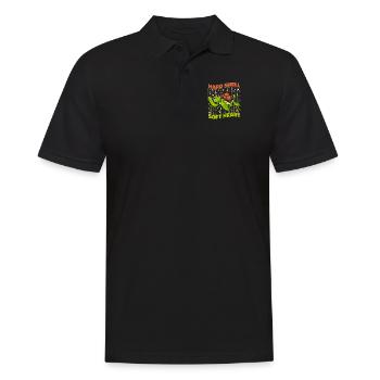 Hard Shell Soft Heart Giant Tortoise - Men's Polo Shirt - black - Front - Kai (181cm)