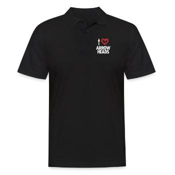 I love Arrowheads Jagdspitzen Arrowhead Hunter - Männer Poloshirt - Schwarz - Vorne - Kai (181cm)