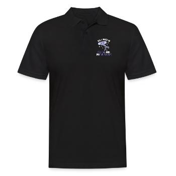 Le café et mon télescope Cosmologiste Starry Sky - Polo Homme - noir - Devant - Kai (181cm)