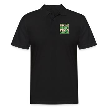 Ask Me About Frog Catching Kaulquappe Kröte - Männer Poloshirt - Schwarz - Vorne - Kai (181cm)
