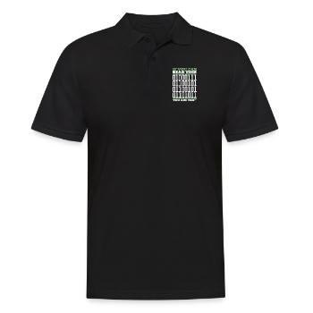 If You Can Read This You Are Too Informatiker - Männer Poloshirt - Schwarz - Vorne - Kai (181cm)