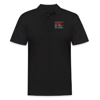 Tech Guy Man Myth Legend IT-Betrieb Admin - Männer Poloshirt - Schwarz - Vorne - Kai (181cm)