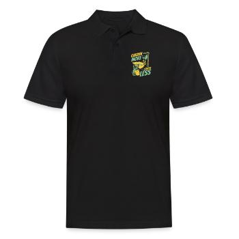 Jardin Plus de stress Moins de potager Jardin Horticulture - Polo Homme - noir - Devant - Kai (181cm)