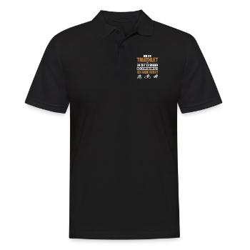 Triathlet hat immer Recht Triathlet Training - Männer Poloshirt - Schwarz - Vorne - Kai (181cm)