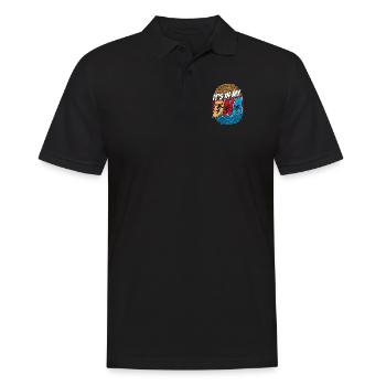 C’est dans mon ADN Entraînement Triathlète de vélo de triathlon - Polo Homme - noir - Devant - Kai (181cm)