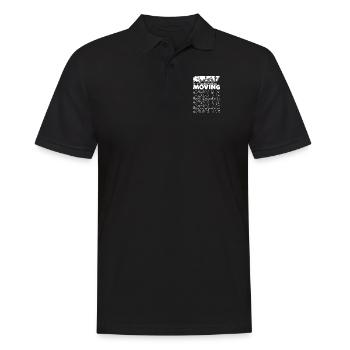 Stay Moving Triathlete Training Triathlon Bike Pro - Men's Polo Shirt - black - Front - Kai (181cm)
