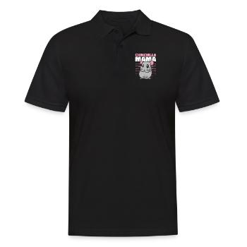 Chinchilla Mama Longhair Shorttail Longtail - Men's Polo Shirt - black - Front - Kai (181cm)