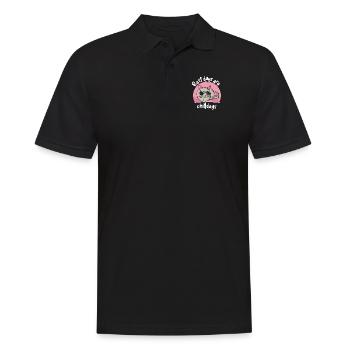 Best Days Are Chilldays Longtail Longhair - Men's Polo Shirt - black - Front - Kai (181cm)
