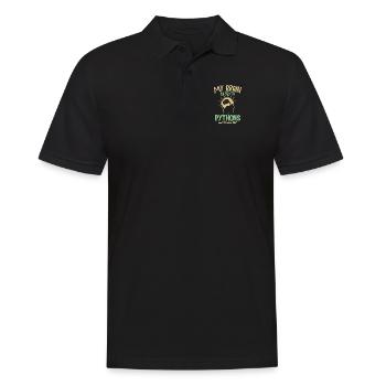 My Brain is 95% Pythons Python Snake Banana - Men's Polo Shirt - black - Front - Kai (181cm)