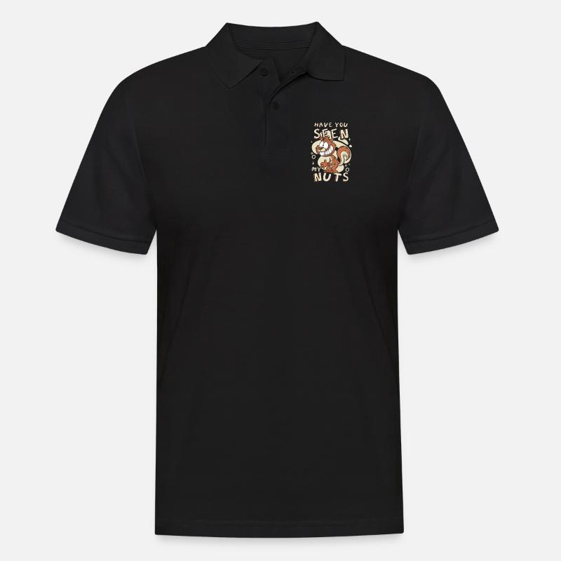 Avez-vous vu mon écureuil renard Nuts - Polo Homme - noir