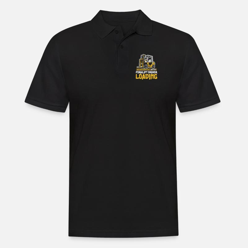Forklift Driver Loading Gabelstaplerfahrer - Men's Polo Shirt - black