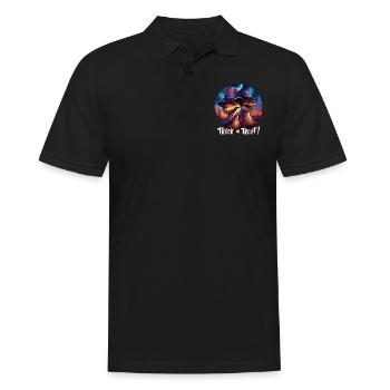 Halloween Dinosaur Velociraptor Trick or Treat - Men's Polo Shirt - black - Front - Kai (181cm)