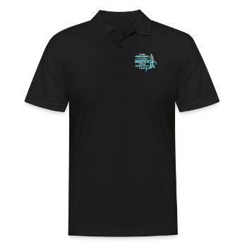Plutôt regarder les baleines que parler à des idiots baleines - Polo Homme - noir - Devant - Kai (181cm)
