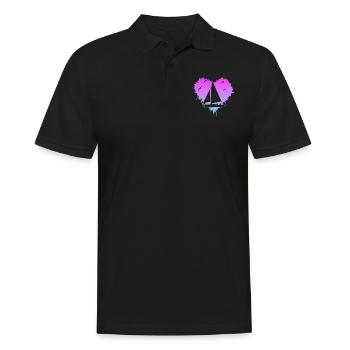 Segeln - Männer Poloshirt - Schwarz - Vorne - Kai (181cm)