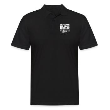 La raison pour laquelle je suis ce véganisme végétalien végétalien chaud - Polo Homme - noir - Devant - Kai (181cm)