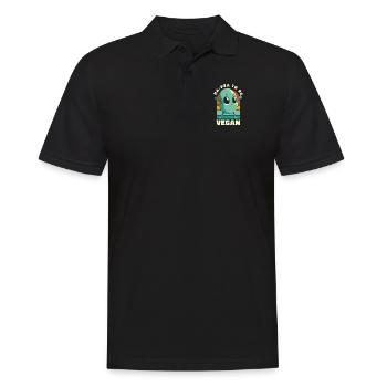 Ha-Pea sera végétalien végétalien végétalien - Polo Homme - noir - Devant - Kai (181cm)