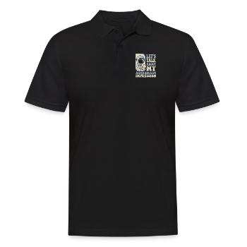 Let's Talk About My Astronaut Impression - Men's Polo Shirt - black - Front - Kai (181cm)